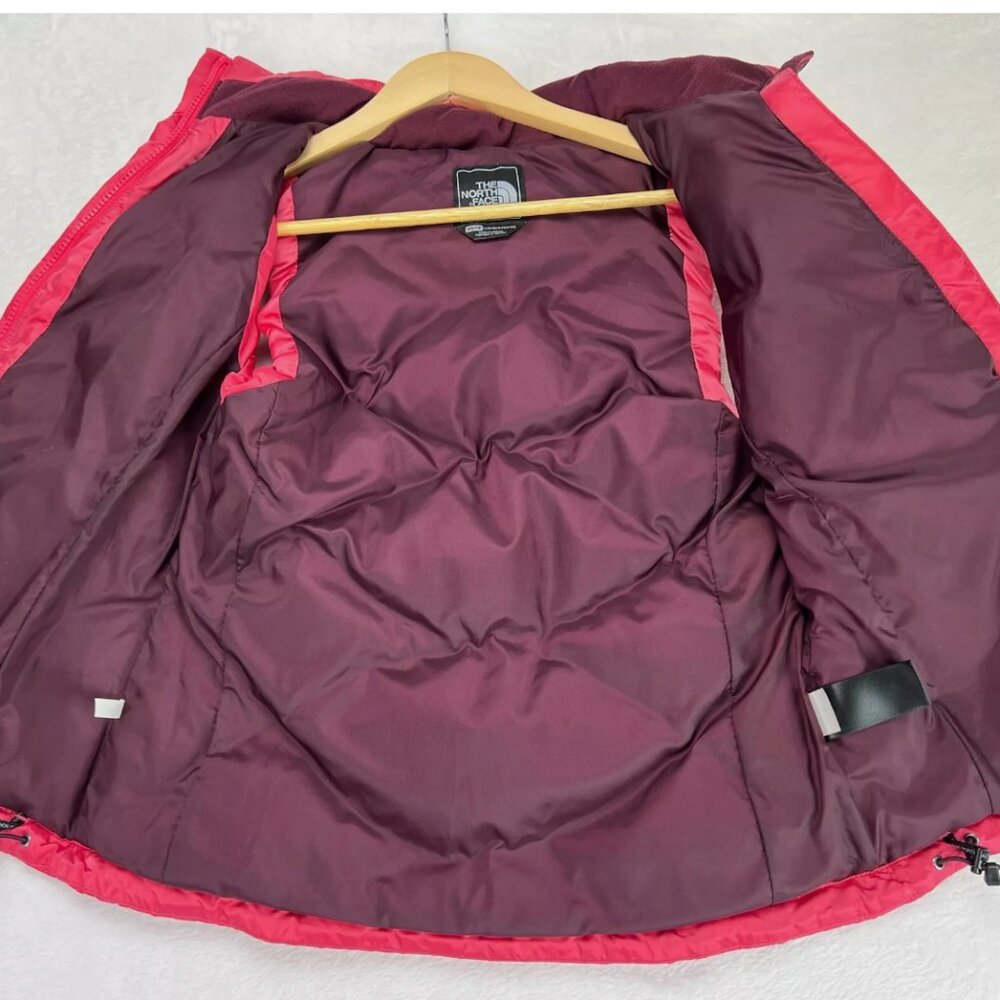 The North Face Bright Pink Vest 550 Goose Down Full Zip Insulated Quilted Winter - Picture 6 of 16